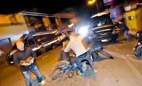 Italijoje dėl protestuotojų susirėmimų at&scaron;auktos nacių nusikaltėlio laidotuvės
