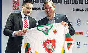 Spaudos konferencija dėl 2014 metų pasaulio ledo ritulio čempionato Lietuvoje