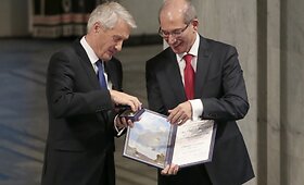 Cheminio ginklo uždraudimo organizacijai įteikta Nobelio taikos premija