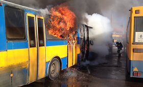 Vilniuje sudegė mar&scaron;rutinis autobusas