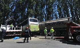 Skaudi autobuso ir sunkvežimio avarija Čilėje