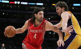 Los Andželo &bdquo;Lakers&ldquo; ir Hjustono &bdquo;Rockets&ldquo; susitikimo akimirkos