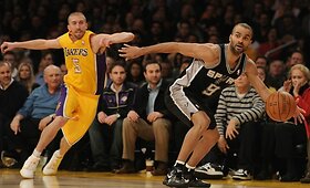 &bdquo;Spurs&ldquo; krep&scaron;ininkai vienu ta&scaron;ku įveikė &bdquo;Lakers&ldquo; komandą