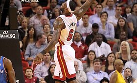 Majamio &bdquo;Heat&ldquo; ir Oklahomos &bdquo;Thunder&ldquo; komandų susitikimo akimirkos