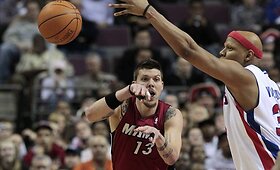 Majamio &bdquo;Heat&ldquo; ir Detroito &bdquo;Pistons&ldquo; rungtynių akimirkos