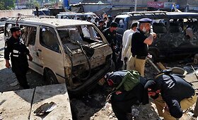 Pakistane įvykdyti pirmieji kruvini i&scaron;puoliai ker&scaron;ijant už Osamos bin Ladeno žūtį 