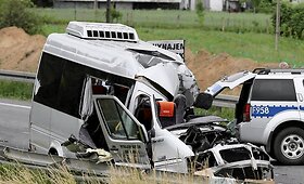 Tragi&scaron;ka mikroautobuso ir sunkvežimio avarija Lenkijoje