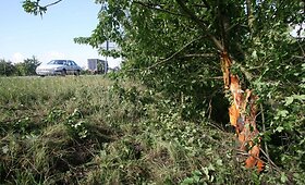 Vieta, kurioje &bdquo;Ponas Bynas&ldquo; Rowanas Atkinsonas patyrė avariją su &bdquo;McLaren F1&ldquo; automobiliu