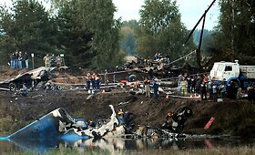 Rusijoje sudužo lėktuvas, skraidinęs &bdquo;Lokomotiv&ldquo; ledo ritulio komandą