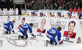 &bdquo;Lokomotiv&ldquo; ledo ritulininkų pagerbimo ceremonija Minsko sporto komplekse