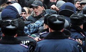 Kijeve prie teismo rūmų protestuoja Julijos Tymo&scaron;enko rėmėjai