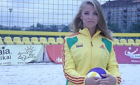 Tinklininkė Monika Povilaitytė &ndash; filmavimo aik&scaron;telėje