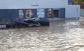 Po liūties Kaune &ndash; eismo sunkumai