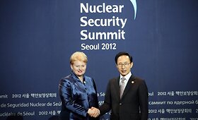 Dalia Grybauskaitė dalyvauja Branduolinio saugumo vir&scaron;ūnių susitikime Pietų Korėjoje