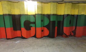 Požeminėje perėjoje VIlniuje &ndash; vėl LGBT užra&scaron;as