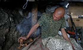 Ukrainos karių kasdienybė fronte netoli Donecko