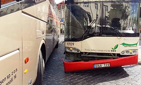 Vilniuje susidūrė troleibusas ir autobusas