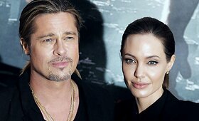 Angelina Jolie sužadėtinį Bradą Pittą atlydėjo ir į &bdquo;World War Z&ldquo; premjerą Paryžiuje
