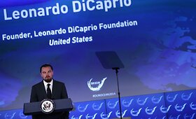 Leonardo DiCaprio konferencijoje &bdquo;Mūsų vandenynas&ldquo; Va&scaron;ingtone