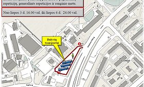 Eismo ribojimai Vilniuje &bdquo;Dainų &scaron;ventės&ldquo; metu