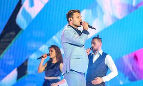 Antroji Vaido Baumilos ir Monikos Linkytės repeticija &bdquo;Eurovizijos&ldquo; scenoje