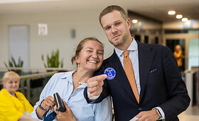 Austėja ir Gabrielius Landsbergiai balsuoja Europos Parlamento rinkimuose