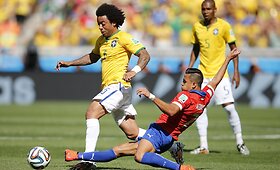 Pasaulio futbolo čempionato a&scaron;tuntfinalis: Brazilija &ndash; Čilė