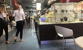 Po liūties vanduo užtvindė prekybos ir pramogų centro &bdquo;Akropolis&ldquo; parduotuves