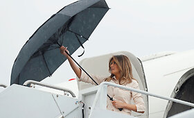 Melania Trump apsilankė JAV ir Meksikos pasienyje