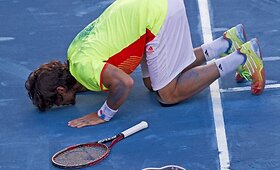 Rafaelis Nadalis sensacingai baigė pasirodymą Madrido turnyre