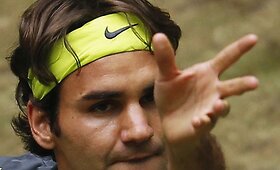 Rogeris Federeris Halės turnyro finale kovos su Tommy Haasu