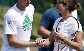 Andy Murray su trenere Amelie Mauresmo surengė treniruotę Vimbldone