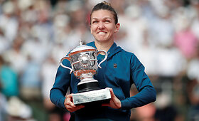 Simona Halep atsitiesė ir i&scaron;kovojo pirmą &bdquo;Didžiojo kirčio&ldquo; trofėjų
