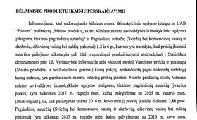 Sutartys dėl maisto tiekimo sostinės darželiuose