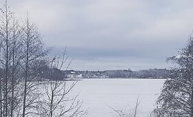 Galuonų ežeras Molėtų rajone žiemą