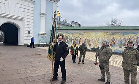 Kyjive pagerbiamas Ukrainos fronte žuvęs lietuvis savanoris Tadas Tumas