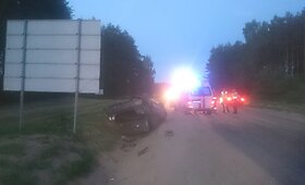 Girtos moters vairuoto BMW avarija &scaron;alia Molėtų