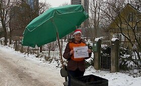 Po Vilnių važinėjo &scaron;nipodronas-barstytuvas