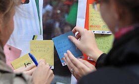 Sirgalių palinkėjimai Lietuvos krep&scaron;inio rinktinei Laisvės alėjoje