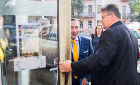 Linas Linkevičius lankėsi LGBT būstinėje Vilniuje