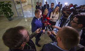Saulius Skvernelis dėl sunaikinto įra&scaron;o su savo pasisakymais ai&scaron;kinasi Seime