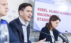 Tėvynės sąjungos-Lietuvos krik&scaron;čionių demokratų spaudos konferencija dėl tolesnio nacionalinio stadiono likimo