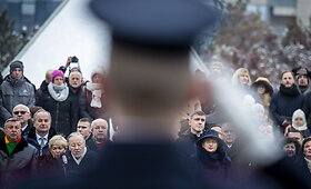 Lietuvos valstybės vėliavos pakėlimo ceremonija Nepriklausomybės aik&scaron;tėje