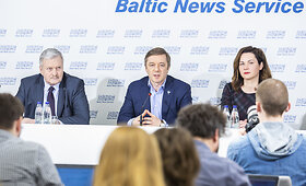Lietuvos valstiečių ir žaliųjų sąjungos spaudos konferencija po merų rinkimų antrojo turo