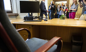 Gitano Nausėdos ir jo komandos laikina darbo vieta prezidentūroje