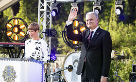 Gitanas Nausėda dalyvavo Estijos Nepriklausomybės atkūrimo dienos minėjime