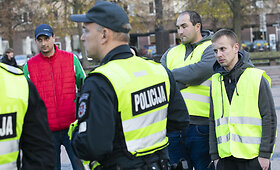 Feisbuke organizuotas protestas neįvyko &ndash; policijos buvo daugiau