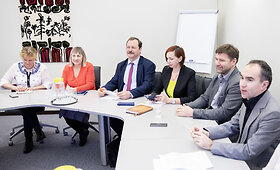 Susitikimas su Lietuvos &scaron;vietimo darbuotojų profesinės sąjungos atstovais dėl Lietuvos &scaron;vietimo &scaron;akos kolektyvinės sutarties projekto