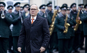 Naujo pasieniečių vado Rustamo Liubajevo pristatymo ceremonija