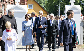 Prezidentas Gitanas Nausėda  dalyvavo Darbėnų miestelio &scaron;ventėje